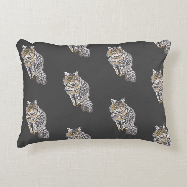 Tabby Cat Accent Pillow Accent Kussen (Voorkant)