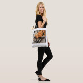 Tabby Cat and Horse Tote Bag (Op model)