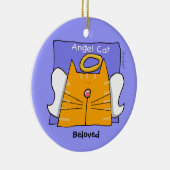 Tabby Cat Angel Keepomwille Keramisch Ornament (Rechts)