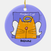 Tabby Cat Angel Keepomwille Keramisch Ornament (Achterkant)