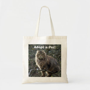 Tabby Cat Animal Bag met lang haar Tote Bag