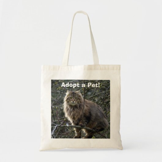 Tabby Cat Animal Bag met lang haar Tote Bag (Voorkant)