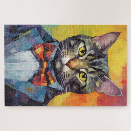 TABBY CAT ART GRAPPIGE SCHATTIGE LEGPUZZEL (Horizontaal)