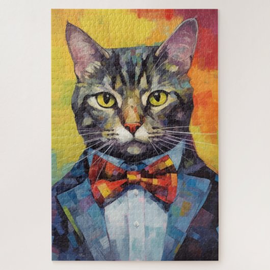 TABBY CAT ART GRAPPIGE SCHATTIGE LEGPUZZEL (Verticaal)