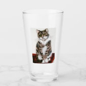 Tabby Cat Art Moggie Kat Glas (Voorkant)