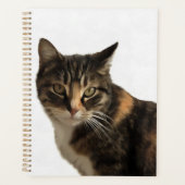 Tabby Cat Artistic Portret op witte achtergrond Planner (Voorkant)