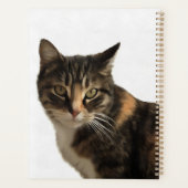 Tabby Cat Artistic Portret op witte achtergrond Planner (Achterkant)