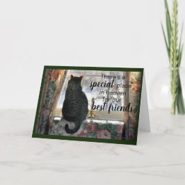 Tabby Cat bij Window Sympathy Card Kaart