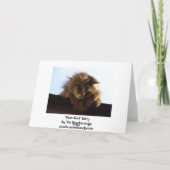 Tabby Cat Birthday Kaart met lange adem (Achterkant)