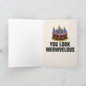 TABBY CAT BOW STROPDAS VERJAARDAG WENSKAART KAART (Binnen)