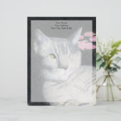 Tabby Cat Briefhoofd (Staand voorkant)