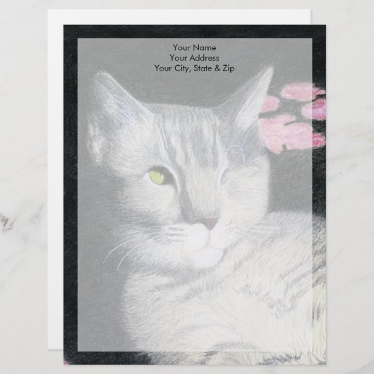 Tabby Cat Briefhoofd (Voorkant / Achterkant)