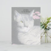 Tabby Cat Briefhoofd Ontwerp (Staand voorkant)