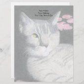 Tabby Cat Briefhoofd Ontwerp (Voorkant / Achterkant)