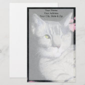 Tabby Cat Briefpapier (Voorkant / Achterkant)