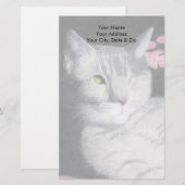 Tabby Cat Briefpapier (Voorkant / Achterkant)