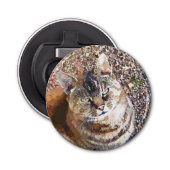 TABBY CAT BUTTON FLESOPENER (Voorkant)