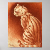 Tabby Cat by Louis Wain Poster (Voorkant)