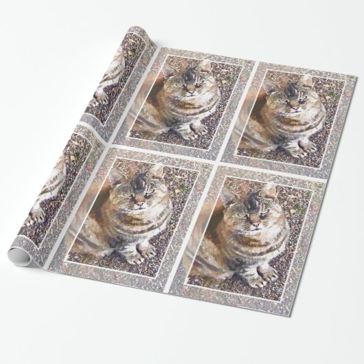TABBY CAT CADEAUPAPIER (Uitgerold)
