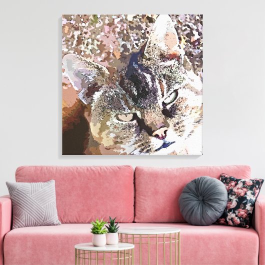 TABBY CAT CANVAS AFDRUK (Insitu (Woonkamer))