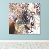 TABBY CAT CANVAS AFDRUK (Insitu (Houten vloer))