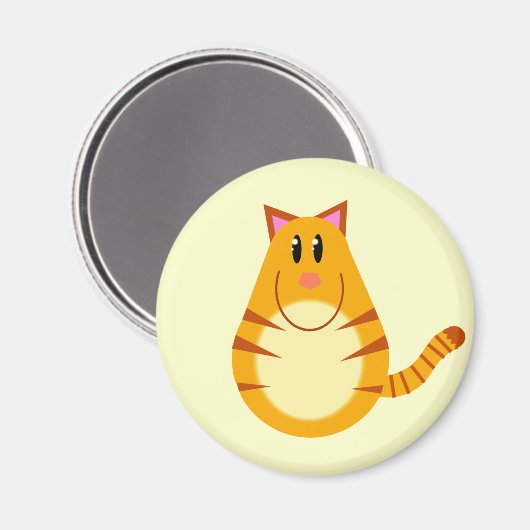 Tabby Cat Cartoon Magneet (Voorkant / Achterkant)