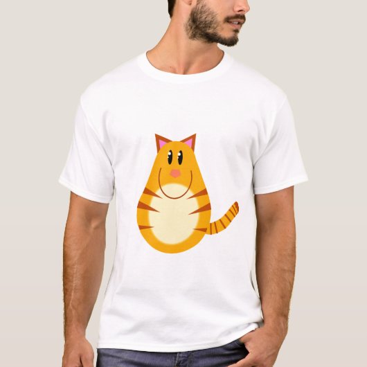 Tabby Cat Cartoon T-shirt (Voorkant)