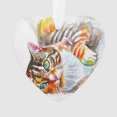 Tabby Cat Cats Merry Christmas Cats-Mus Girls Ornament (achterkant)