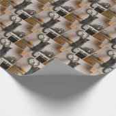 Tabby Cat Changing the Time On a Clock Cadeaupapier (Hoek)