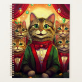 Tabby Cat Christmas Choir Planner (Voorkant)