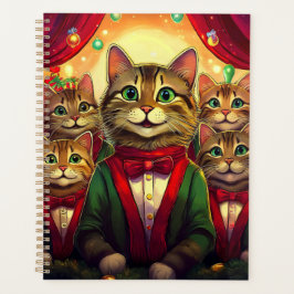 Tabby Cat Christmas Choir Planner