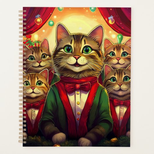 Tabby Cat Christmas Choir Planner (Voorkant)