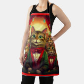 Tabby Cat Christmas Choir Schort (Insitu)