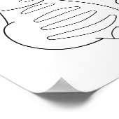 Tabby Cat Coloring Page Poster (Hoek)