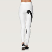 Tabby Cat Cool Animal Black & White Leggings (Achterkant)