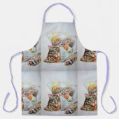 Tabby Cat Cute Waterverf Cats pet Animal Apron Schort (Voorkant)