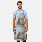 Tabby Cat Cute Waterverf Cats pet Animal Apron Schort (Gedragen)