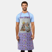 Tabby Cat Cute Waterverf Cats pet Animal Apron Schort (Gedragen)