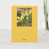 Tabby Cat Cute Yellow Iris Valentines Wifes Name Kaart (Achterkant)