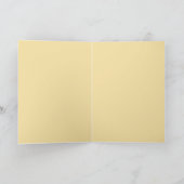 Tabby Cat Cute Yellow Iris Valentines Wifes Name Kaart (Binnen)