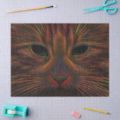 Tabby Cat Design Oranje koper zwart dicht Tissuepapier (Craft)