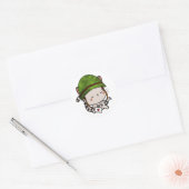 Tabby Cat Dragen legerhelm Ronde Sticker (Envelop)