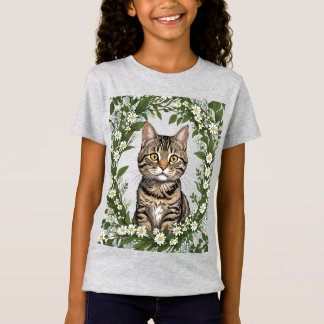 Tabby Cat en Massachusetts Mayflowers 2 T-shirt