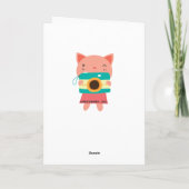 Tabby Cat Face Foto Wenskaart Blank Kaart (Achterkant)