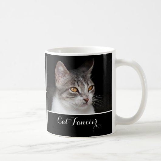 Tabby Cat Fancier - gepersonaliseerde tekst Koffiemok (Rechts)