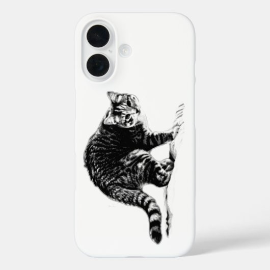 Tabby Cat Full-Body monochroom Hoesje (Achterkant)