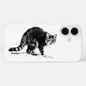 Tabby Cat Full-Body monochroom Hoesje (Achterkant (horizontaal))