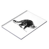 Tabby Cat Full-Body monochroom Notitieboek (Linkerzijde)