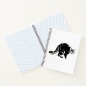 Tabby Cat Full-Body zwart-wit Notitieboek (Binnen)