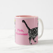 Tabby Cat Funny Pink Princess katten cadeau Mok (Voorkant rechts)
